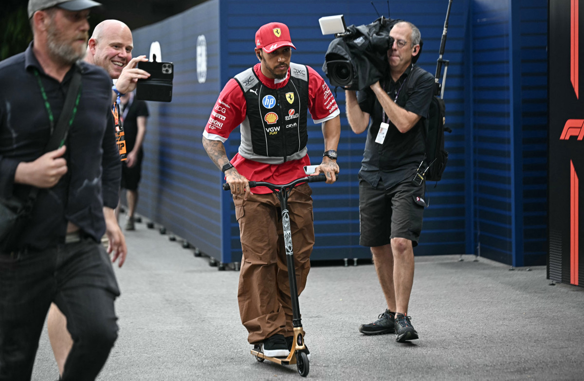 Lewis Hamilton, piloto da Ferrari (Lillian SUWANRUMPHA / AFP) Lewis Hamilton, piloto da Ferrari/Lillian SUWANRUMPHA / AFP