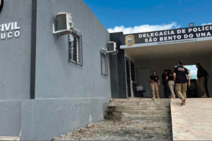Delegacia de São Bento do Una, no Agreste, onde ocorreu a prisão