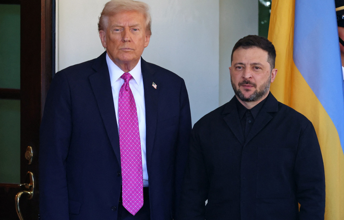 Trump e Zelensky se reuniram nesta sexta (17) (TOM BRENNER / AFP) Trump e Zelensky se reuniram nesta sexta (17)/TOM BRENNER / AFP