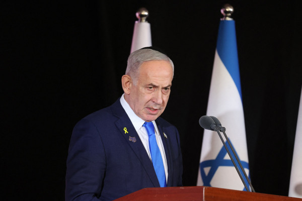 Primeiro-ministro israelense, Benjamin Netanyahu (ALEX KOLOMOISKY / POOL / AFP)