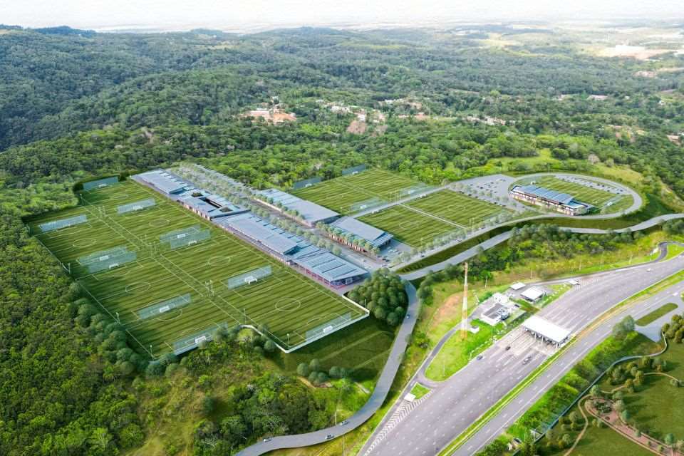 Projeto do novo centro de treinamento do Bahia (EC Bahia / Divulgação) Projeto do novo centro de treinamento do Bahia/EC Bahia / Divulgação