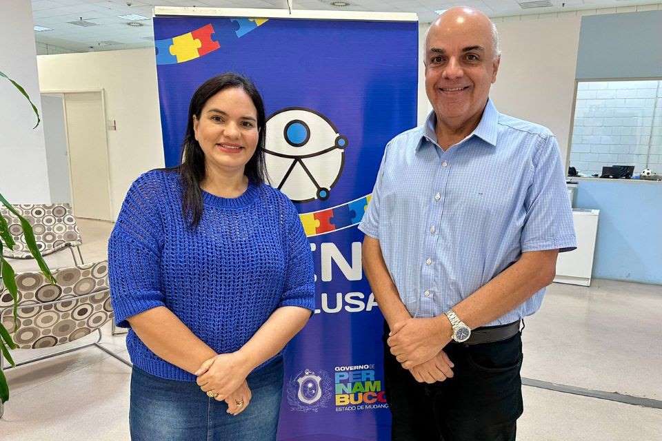 Missionária Michele Collins e presidente do Sport, Yuri Romão (Divulgação ) Missionária Michele Collins e presidente do Sport, Yuri Romão/Divulgação