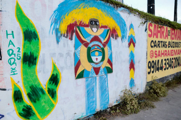 Grafite em Paulisya feito por Henri Santos (Foto: Crysli Viana/DP Foto)