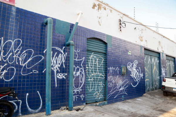Pichação é criminalizada no Brasil, mas também traz mensagens políticas  (Foto: Crysli Viana/DP Foto)