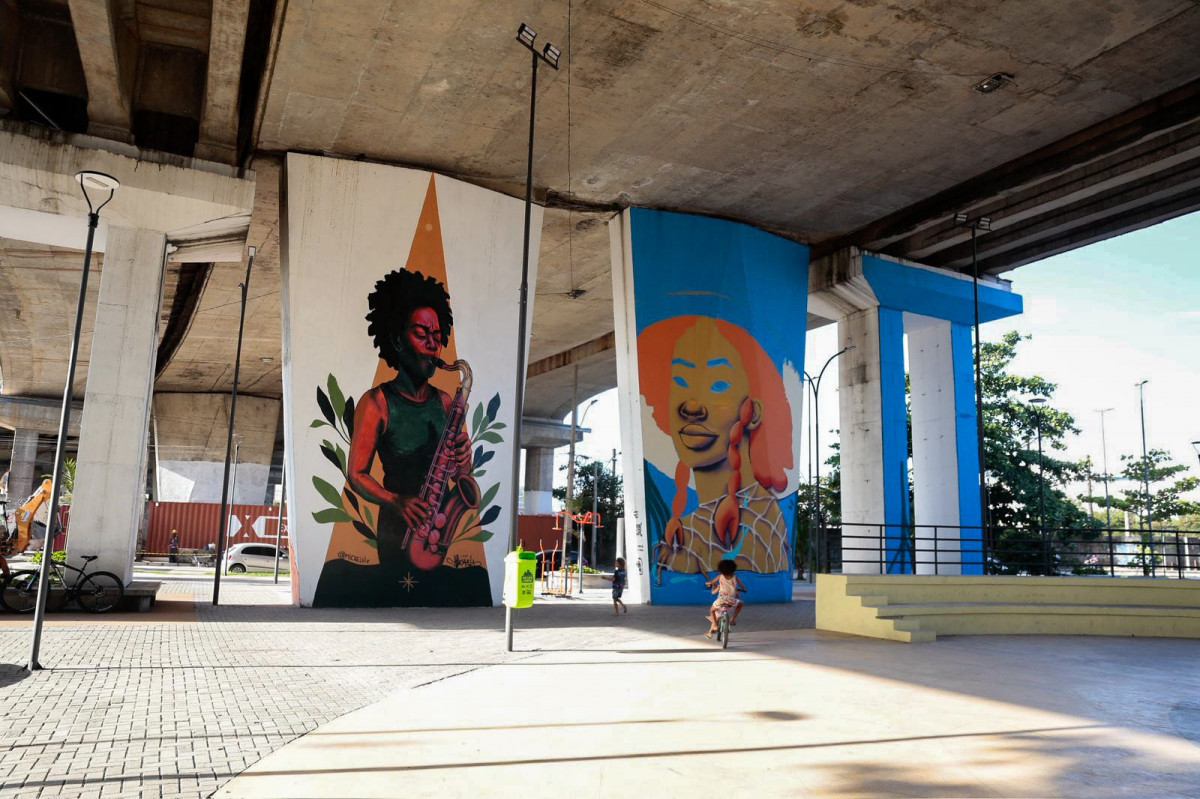 Grafies são vistos pela capital em viadutos, praças e túneis  (Foto: Crysli Viana/DP Foto) Grafies são vistos pela capital em viadutos, praças e túneis /Foto: Crysli Viana/DP Foto