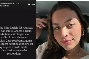 Ex-primeira-dama afirmou que apenas o celular da filha foi levado
