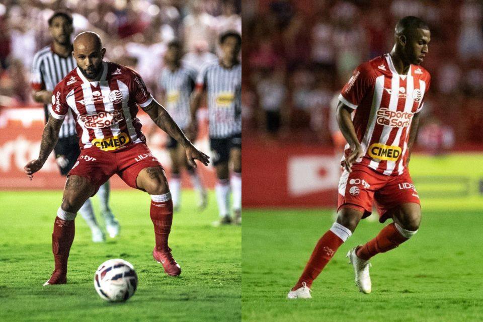 Patrick Allan e Igor Pereira, atletas do Náutico (Rafael Vieira / DP Foto) Patrick Allan e Igor Pereira, atletas do Náutico/Rafael Vieira / DP Foto
