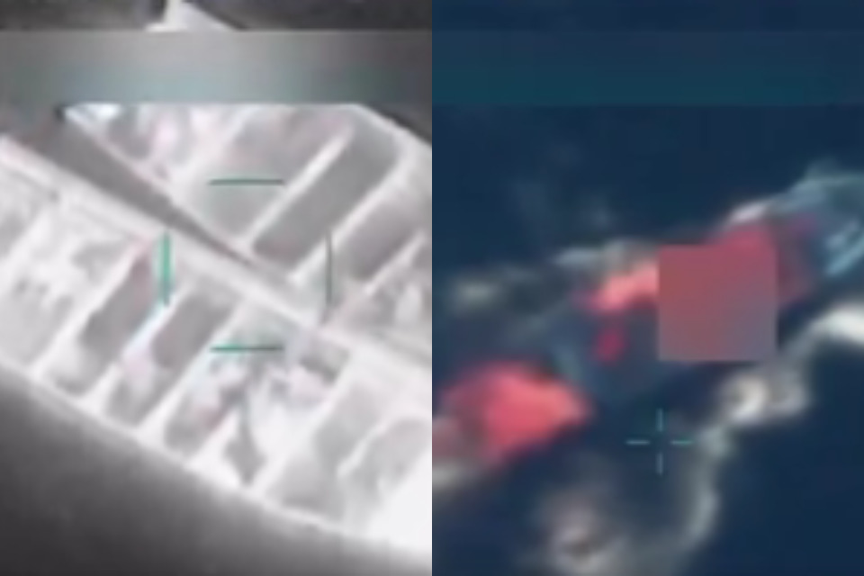 Secretário de Defesa dos EUA postou imagens dos ataques nas redes sociais (Reprodução de vídeo) Secretário de Defesa dos EUA postou imagens dos ataques nas redes sociais/Reprodução de vídeo