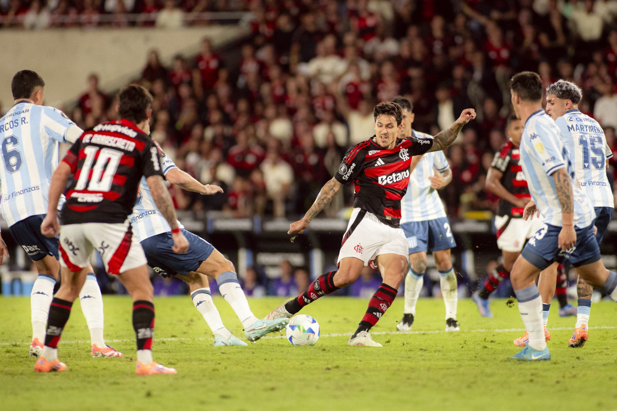 A partida de ida da semifinal da Libertadores entre Flamengo e Racing terminou em 1 a 0 para o time carioca  (Adriano Fontes/Flamengo) A partida de ida da semifinal da Libertadores entre Flamengo e Racing terminou em 1 a 0 para o time carioca /Adriano Fontes/Flamengo
