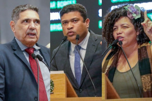 Deputados estaduais João Paulo (PT), Joel da Harpa (PL) e Dani Portela (PSOL)