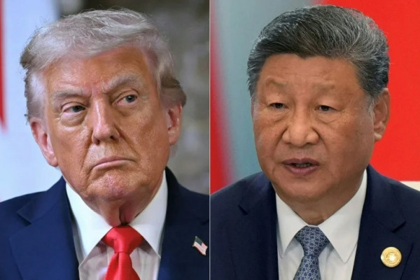 Os presidentes dos Estados Unidos, Donald Trump, e da China, Xi Jinping
