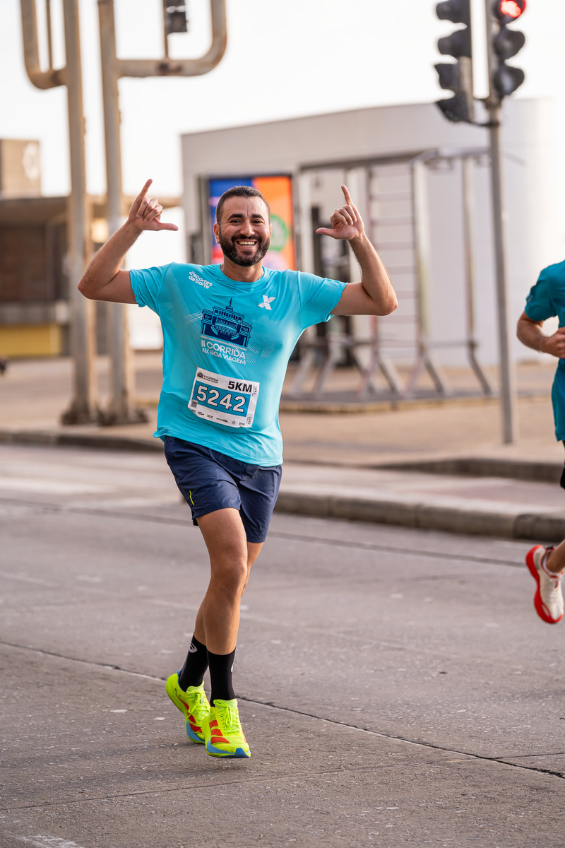 Bruno participando da corrida. (Divulgação/Esportes da Sorte)
