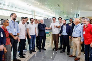 Presidente Lula durante visita e inauguração das obras de modernização do Aeroporto Internacional de Belém
