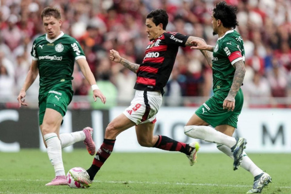 Partida entre Flamengo e Palmeiras pelo Campeonato Brasileiro