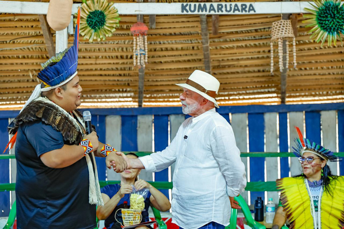 Floresta Nacional do Tapajós (PA), 02/11/2025 - Presidente da República, Luiz Inácio Lula da Silva, durante roda de conversa com moradores das comunidades ribeirinhas da Floresta Nacional do Tapajós. Foto: Ricardo Stuckert/PR/Ricardo Stuckert/PR