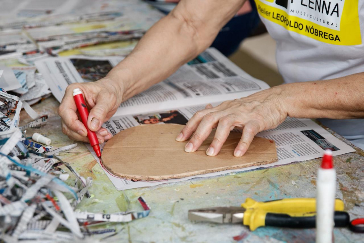 P&aacute;ginas do Diario viram arte para festa de 200 anos do jornal
 (Foto: Marina Torres)