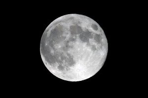 Uma Superlua é vista no céu noturno sobre Gaiberg, perto de Heidelberg, no sudoeste da Alemanha, em 17 de outubro de 2024. (Foto de Daniel ROLAND / AFP)
Legenda