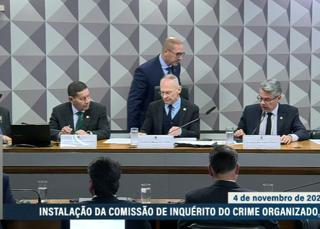 Reunião de instalação da CPI do Crime Organizado nesta terça-feira (4)/Reprodução de vídeo/TV Senado