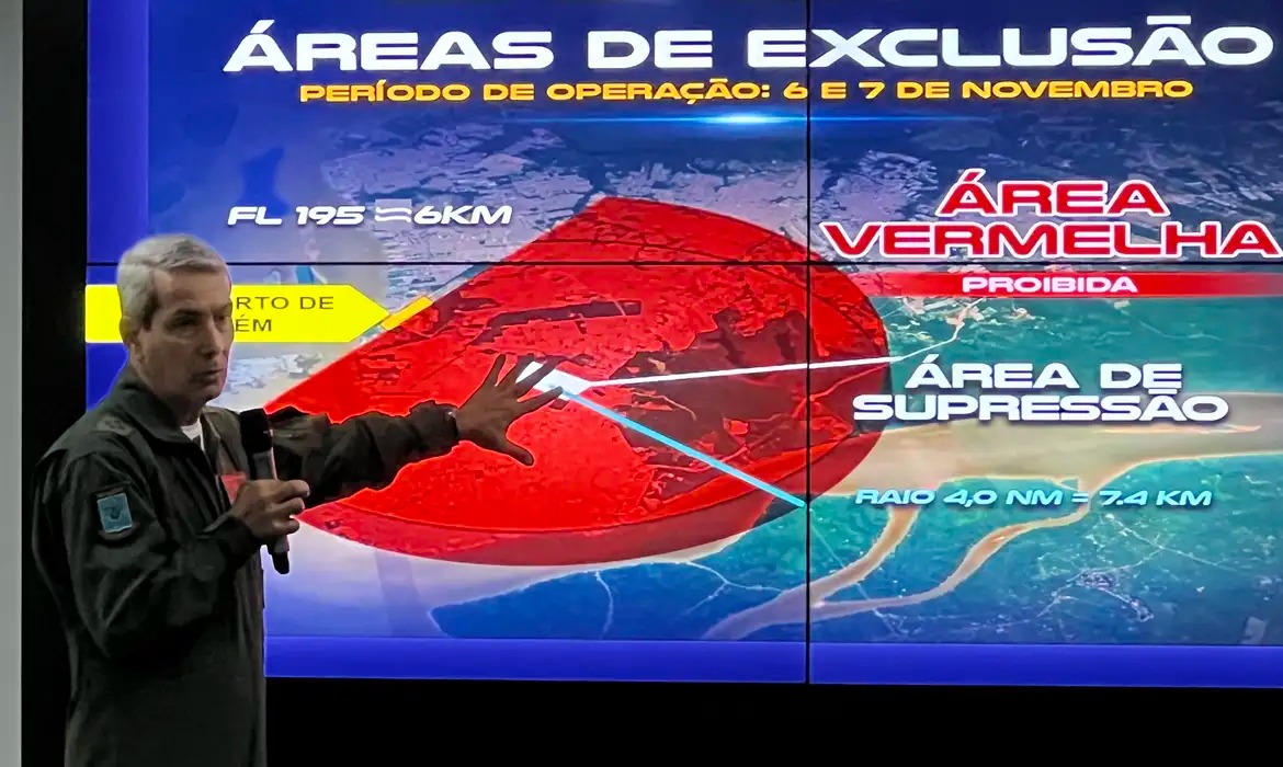 Cúpula de líderes da COP30 terá restrição de voos, caças e anti-drones
/Foto: CECOMSAER/Divulgação