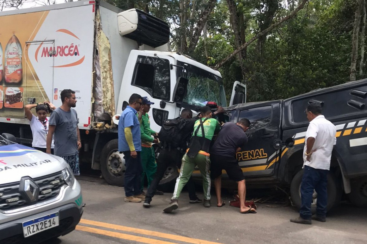 Colisão na PE-004./Foto: Reprodução