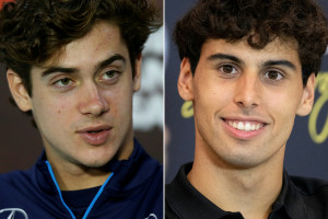 Franco Colapinto e Gabriel Bortoleto, pilotos da Fórmula 1