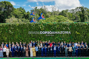 Fotografia oficial de líderes na Cúpula do Clima 
