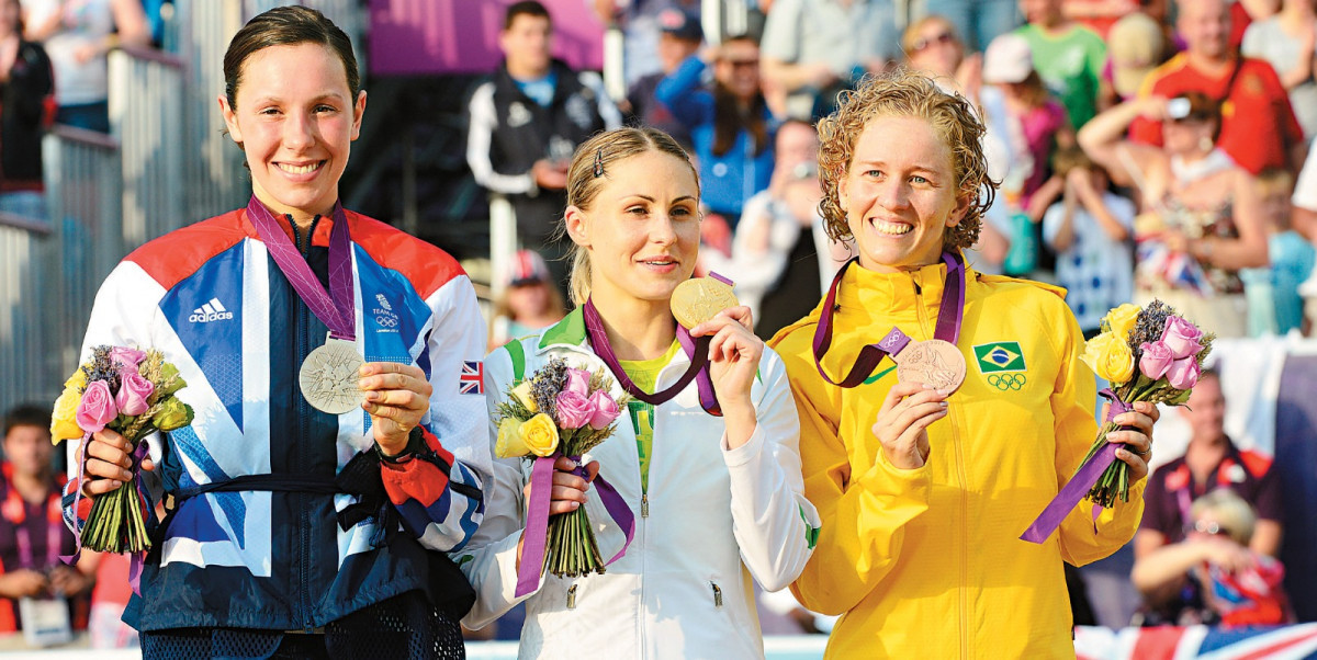 Yane Marques no pódio na Olimpíada de Londres/Arquivo DP