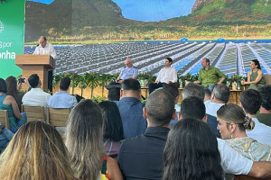 Raquel Lyra participou do lançamento do projeto Noronha Verde, em Fernando de Noronha. 