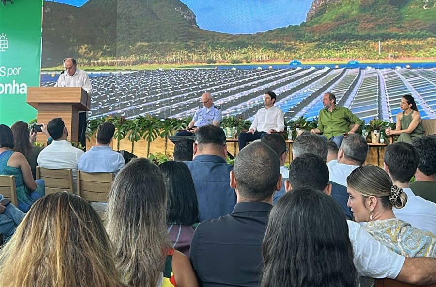 Raquel Lyra participou do lançamento do projeto Noronha Verde, em Fernando de Noronha. /Derick Souza