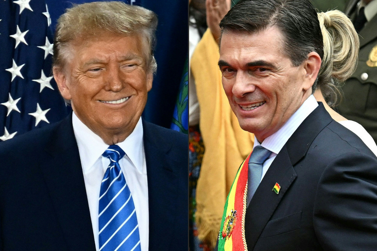 Donald Trump e Rodrigo Paz/PATRICK T. FALLON/AFP