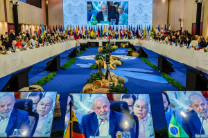 O discurso de Lula foi feito na Cúpula Celac-União Europeia em Santa Marta, na Colômbia.