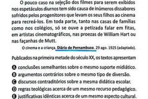 Questão do Enem citou o Diario de Pernambuco