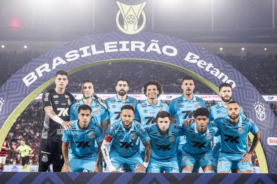 Elenco do Santos antes de partida pela Série A/Raul Baretta / Santos FC