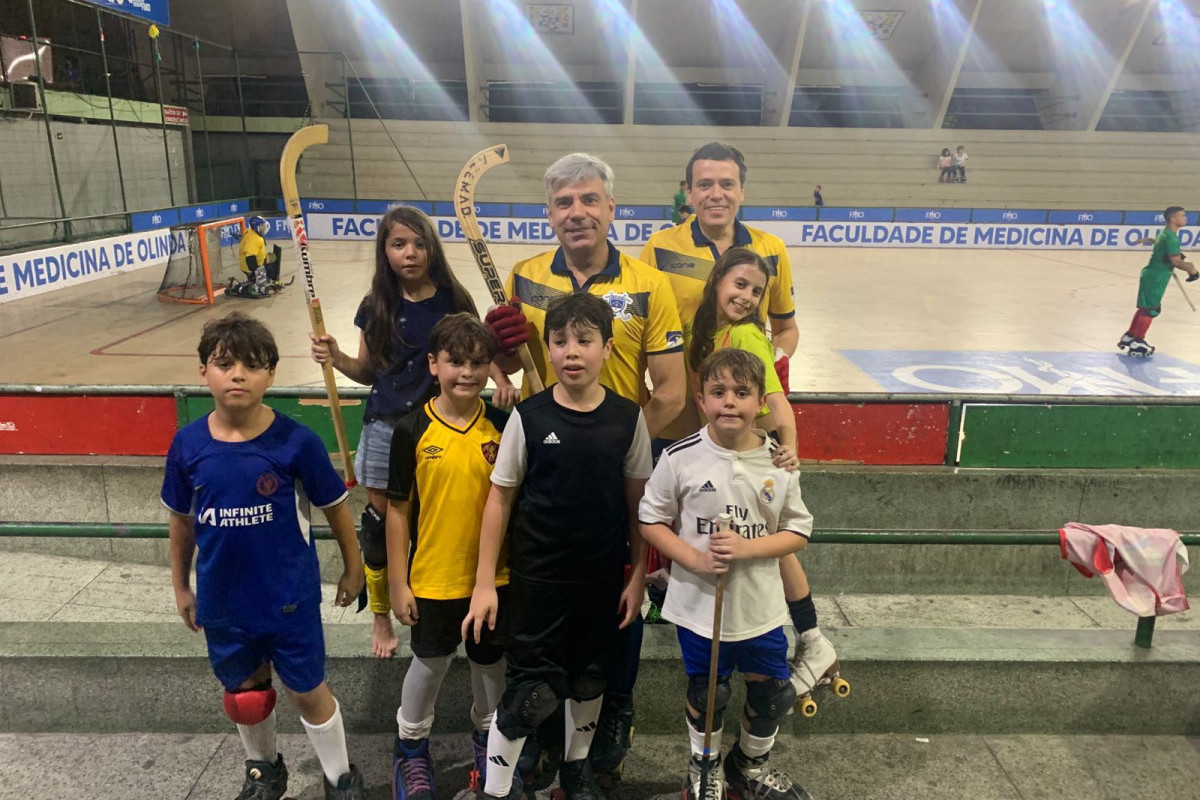 Escolinha de Hóquei sobre Patins no Clube Português do Recife/Divulgação