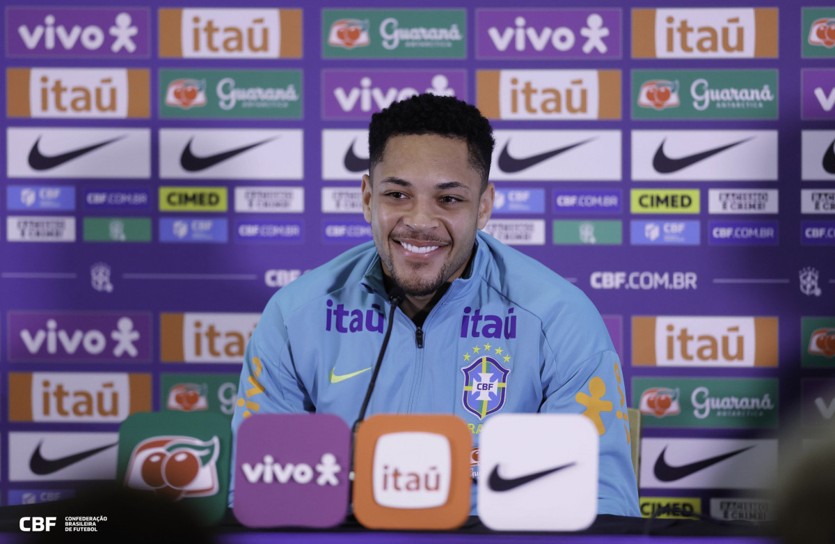 Vitor Roque, atacante do Palmeiras/Rafael Ribeiro/ CBF