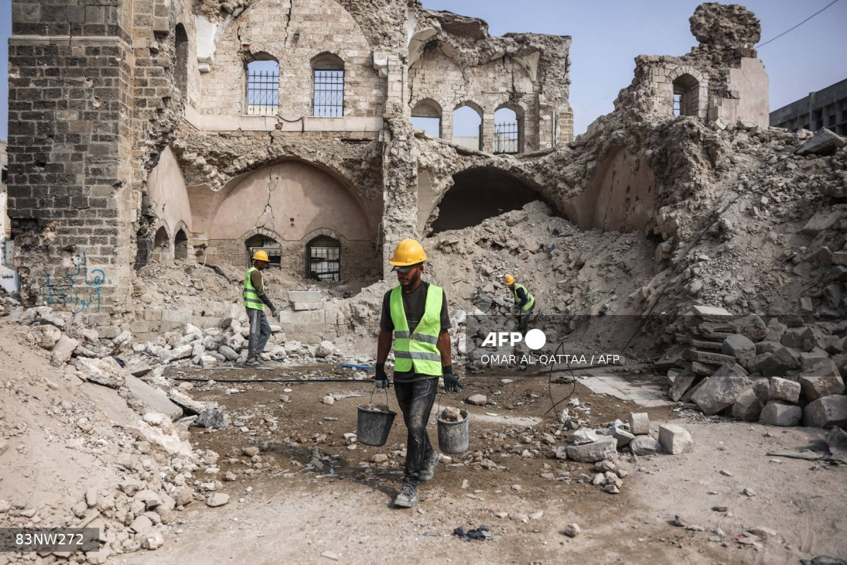 


Museu do Palácio do Pachá, danificado por dois anos de combates entre Israel e o Hamas, na Cidade de Gaza/OMAR AL-QATTAA / AFP