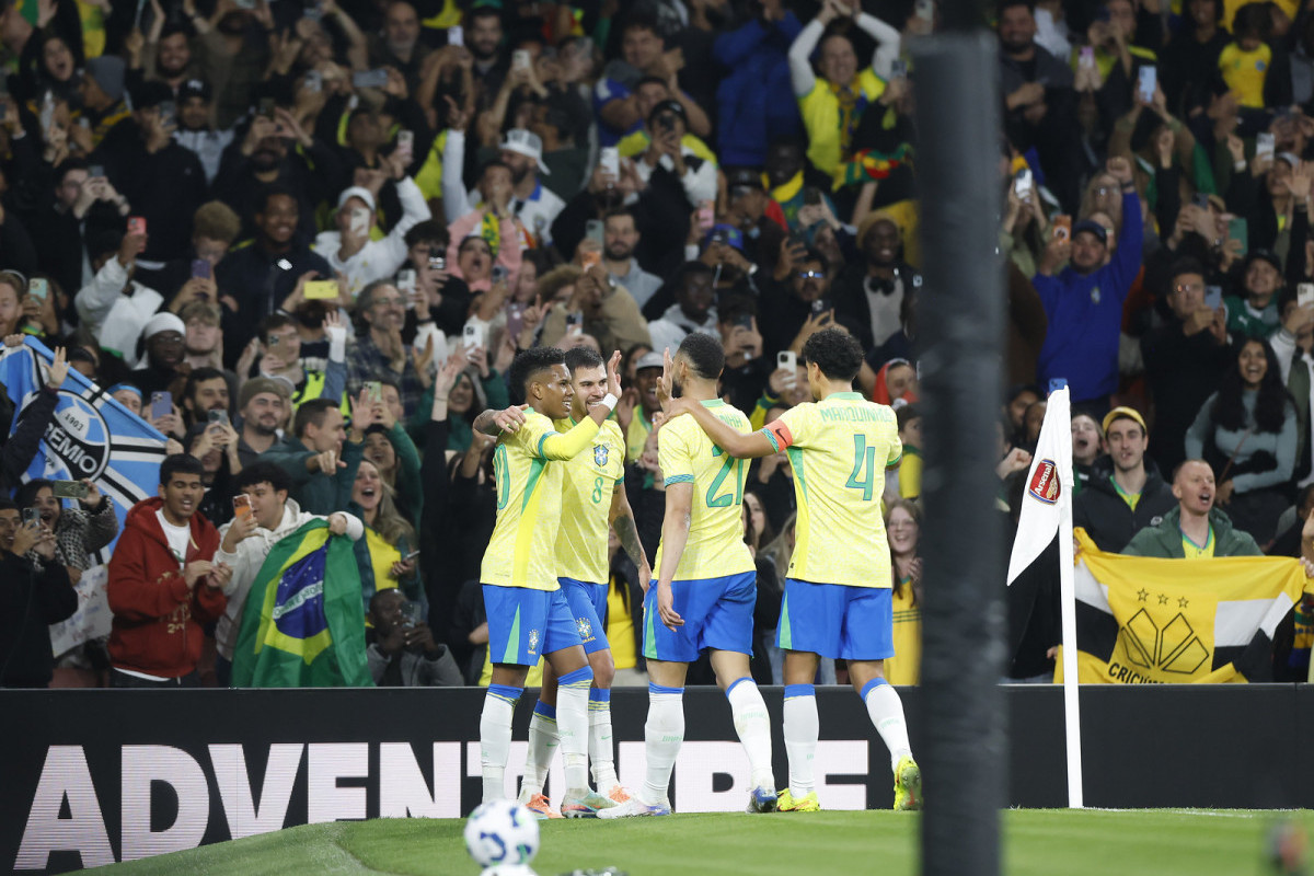 Seleção Brasileira em amistoso contra Senegal no Emirates Stadium, em Londres/ RAFAEL RIBEIRO/CBF