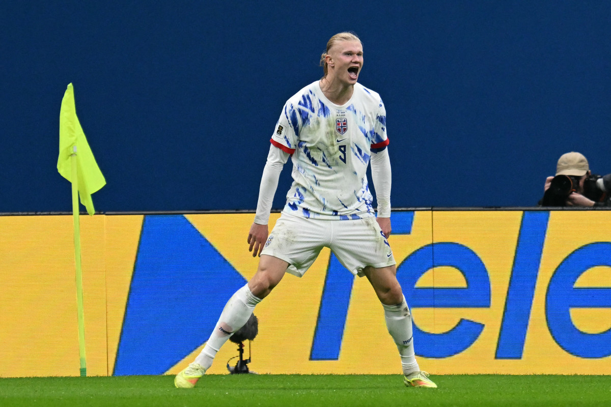Erling Haaland, atacante da Noruega /STEFANO RELLANDINI / AFP
