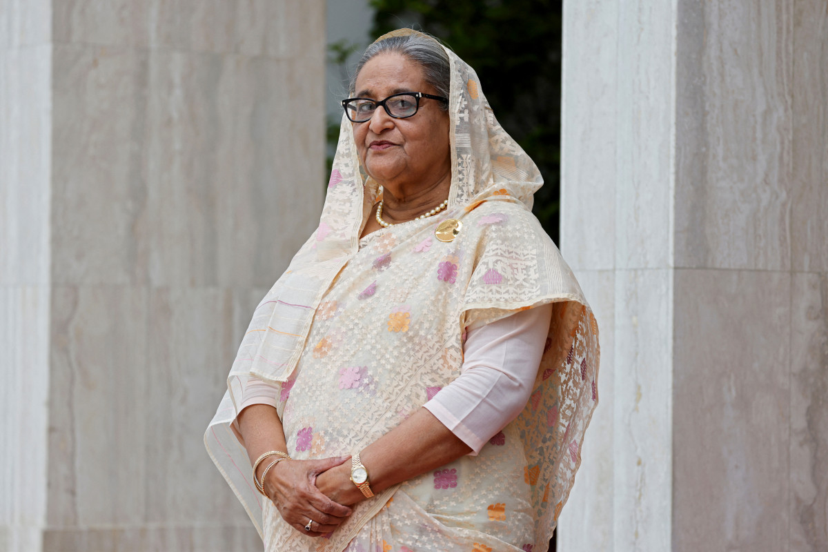 Ex-primeira ministra de Bangladesh Sheikh Hasina. (Foto de Ludovic MARIN / AFP)/ AFP