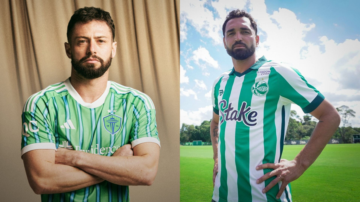 João Paulo e Gilberto, ex-jogadores do Santa Cruz/Divulgação/Seattle e Fernando Alves/ECJ