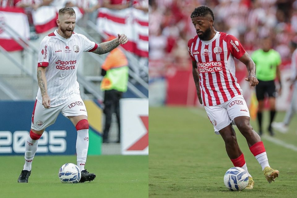 Fagner Alemão e Luiz Paulo, jogadores do Náutico/Rafael Vieira / DP Foto