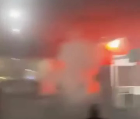 Incêndio atingiu pavilhão da COP30, em Belém/Foto: Reprodução de vídeo