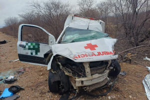 Motorista de ambulância morre ao pegar contramão e causar acidente na BR 438, em Cabrobó
