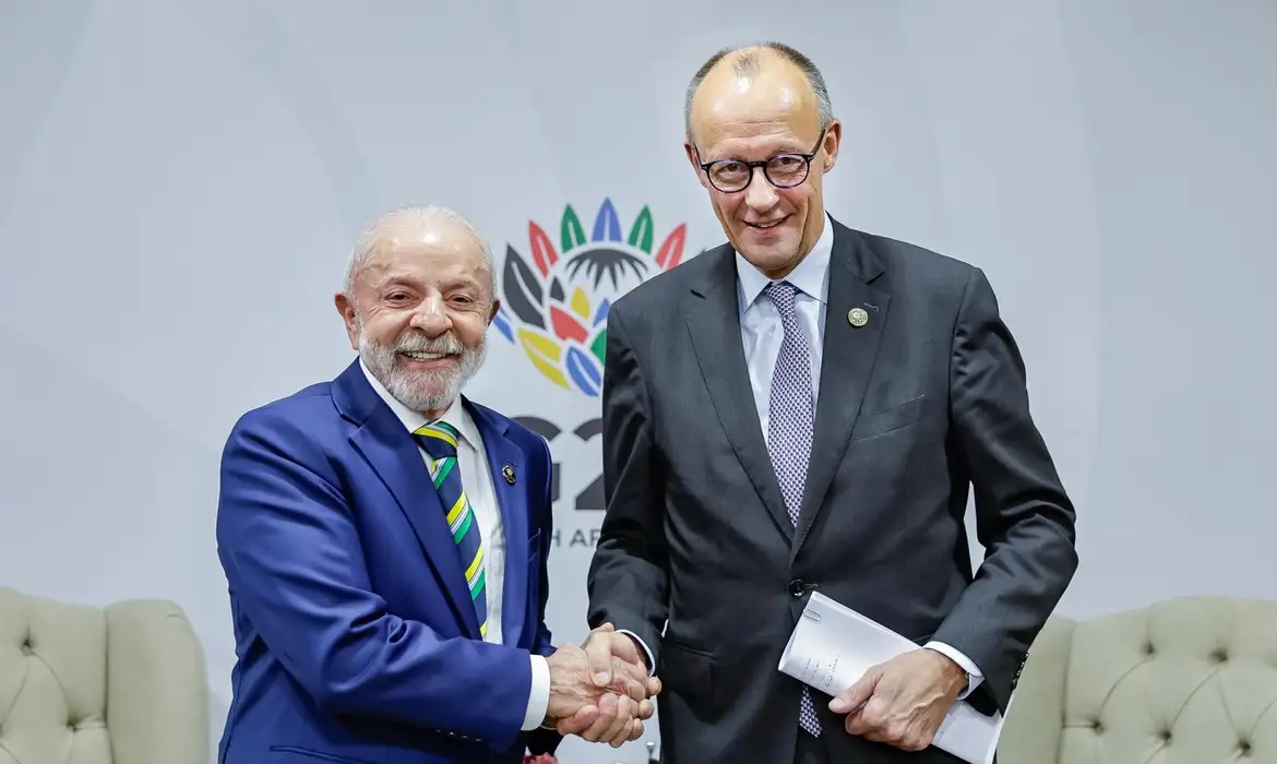 Presidente Luiz Inácio Lula da Silva e primeiro-ministro da Alemanha, Friedrich Merz/Ricardo Stuckert/PR