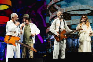 Gil recebeu Alceu e Elba em show no Classic Hall