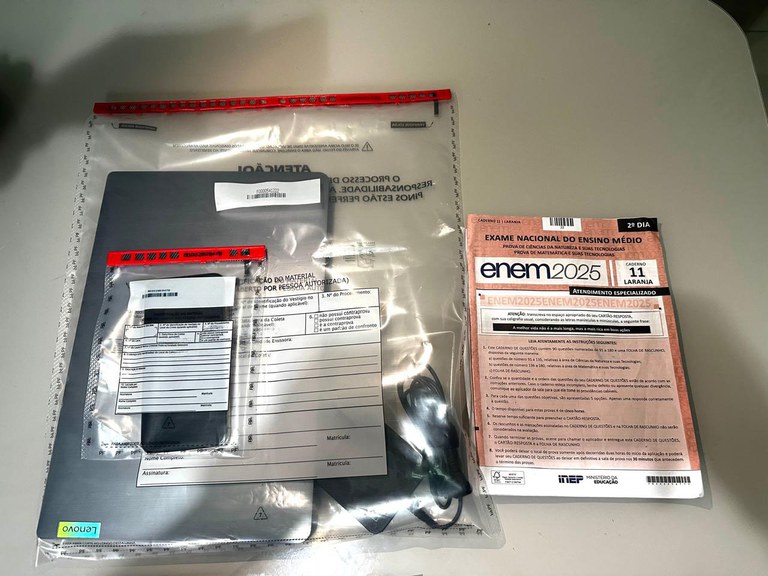 Enem 2025: PF cumpre mandado de busca e apreensão no CE para investigar suposta fraude na prova /Foto: Divulgação/PF