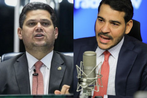 Presidente do Senado, Davi Alcolumbre, e o advogado-geral da União, Jorge Messias