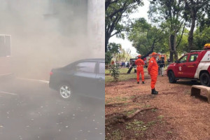 Explosão em subestação de energia no Ministério da Igualdade Racial provoca incêndio e deixa feridos. Ao menos um trabalhador foi socorrido em estado grave