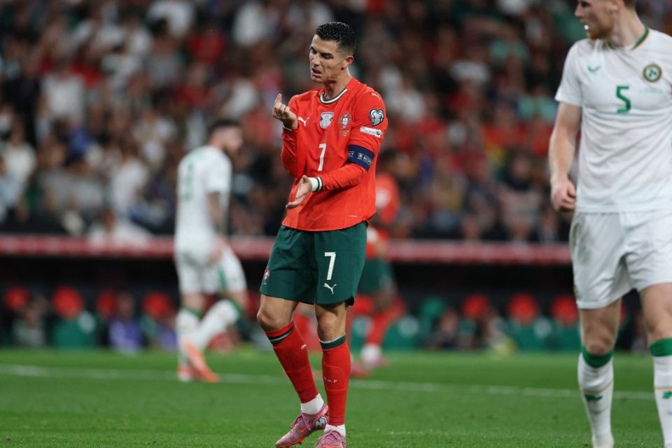 Cristiano Ronaldo em partida das Eliminatórias/PATRICIA DE MELO MOREIRA / AFP