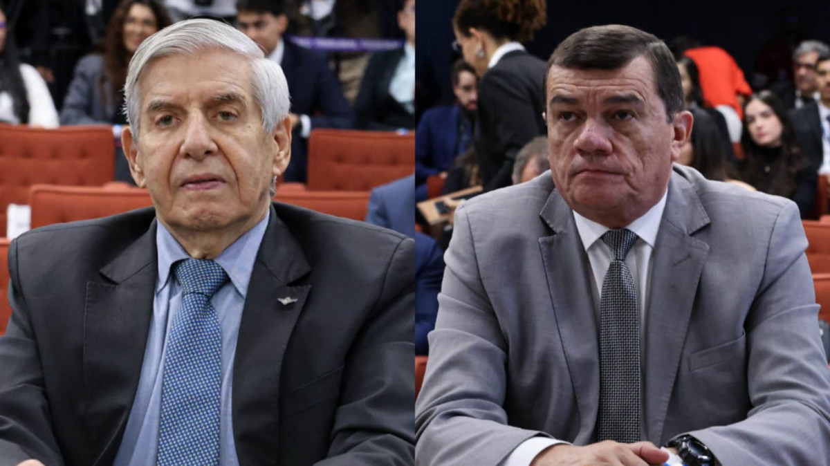 Augusto Heleno (à esq.) e Paulo Sérgio Nogueira (à dir.)/Ton Molina/STF